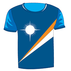 Image showing T-shirt flag Marshallovy island