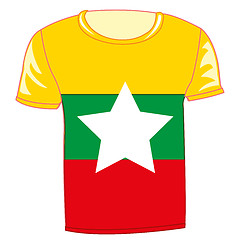 Image showing T-shirt flag Miyanma