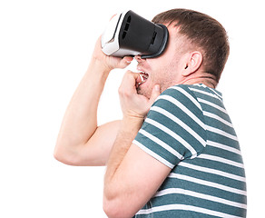 Image showing Man with VR glasses