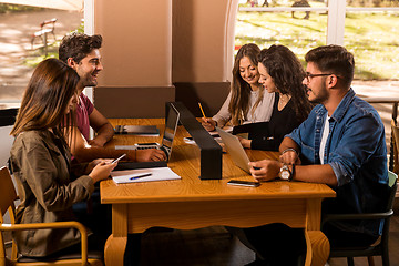 Image showing Group of students working together