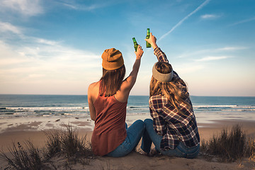 Image showing A toast to friendship