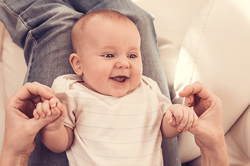 Image showing Mother holding sweet baby boy