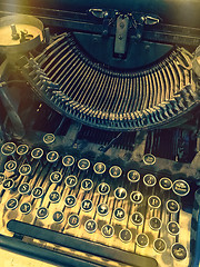 Image showing Keys of a vintage typewriter