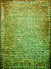 Image showing Bright green grungy knitted background