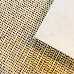 Image showing Corner of a marble table on carpet floor