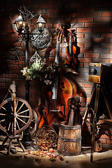 Image showing Still Life With Double Bass