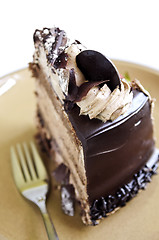 Image showing Slice of chocolate cake