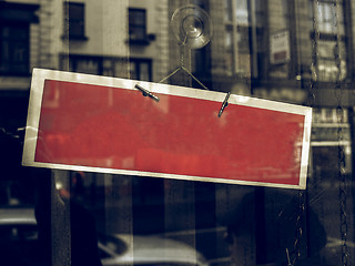 Image showing Vintage looking Show window sign