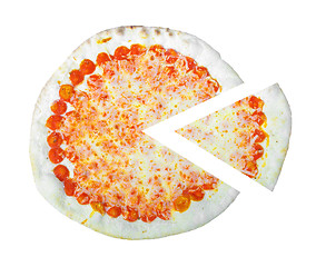 Image showing Pizza margherita slice