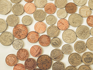 Image showing Vintage British pound coin