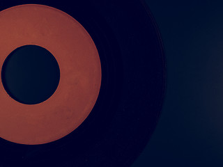 Image showing Vintage looking Vinyl on a phonograph rubber platter mat