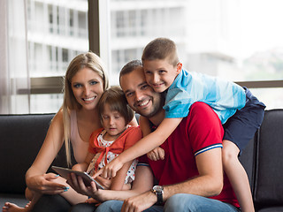 Image showing young cuple spending time with kids