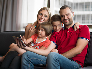 Image showing young cuple spending time with kids