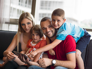 Image showing young cuple spending time with kids