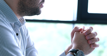 Image showing young businessman in startup office