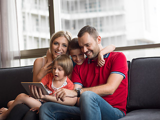 Image showing young cuple spending time with kids