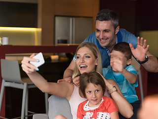 Image showing Family having fun at home