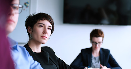 Image showing Business Team At A Meeting at modern office building