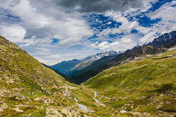 Image showing A beautiful summer day in the Swiss Alps