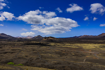 Image showing Beautiful colors in the volcanic landscape of Lanzarote.