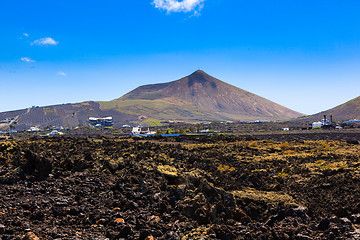 Image showing Beautiful coloring game at one of many volcanoes in Lanzarote.
