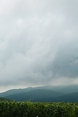 Image showing Rainy clouds in highlands