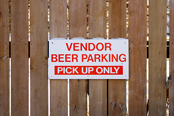 Image showing Vendor Beer Parking