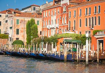 Image showing 300 years old venetian palace facade from Canal Grande