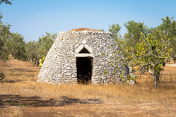 Image showing Puglia Region, Italy. Traditional warehouse made of stone