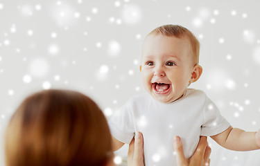 Image showing happy little baby with mother