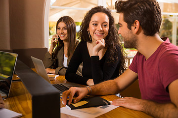 Image showing Group of students working together