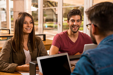 Image showing Group of students working together