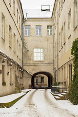 Image showing An old courtyard in Vilnius, Lithuania