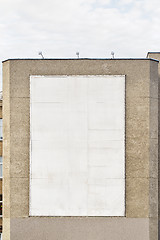 Image showing White empty billboard on the wall