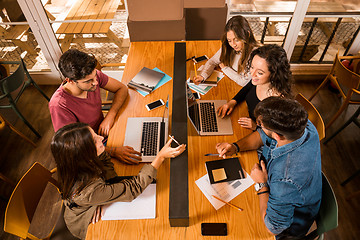 Image showing Group of students working together