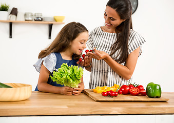 Image showing Having fun in the kitchen