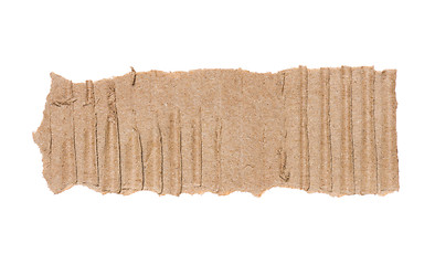 Image showing Piece of corrugated cardboard