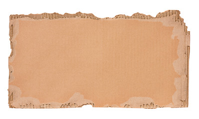 Image showing Piece of corrugated cardboard