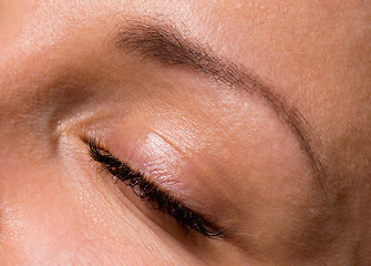 Image showing Face woman with eyes and eyelashes