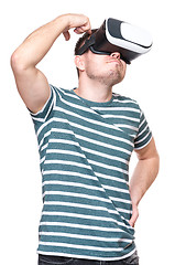 Image showing Man with VR glasses