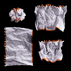 Image showing Crumpled white sheet of paper