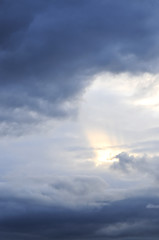 Image showing Stormy sky with sunshine