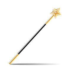 Image showing Magic Wand with gold star