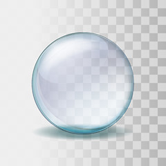 Image showing Realistic transparent glass sphere illustration