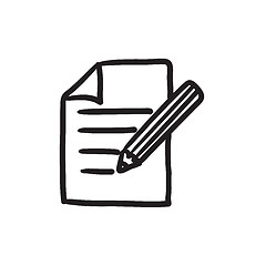 Image showing Taking note sketch icon.