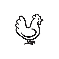 Image showing Chicken sketch icon.