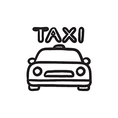 Image showing Taxi sketch icon.