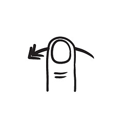 Image showing Touch screen gesture sketch icon.