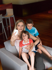 Image showing Family having fun at home