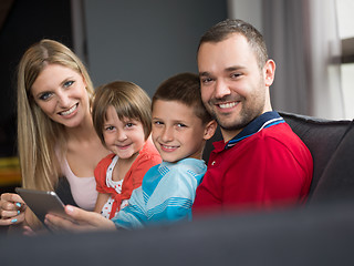 Image showing young cuple spending time with kids